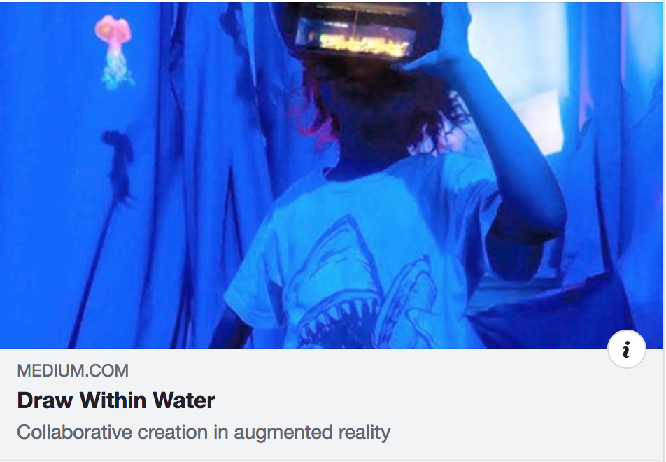 Draw Within Water on Medium Collaborative Augmented Reality
