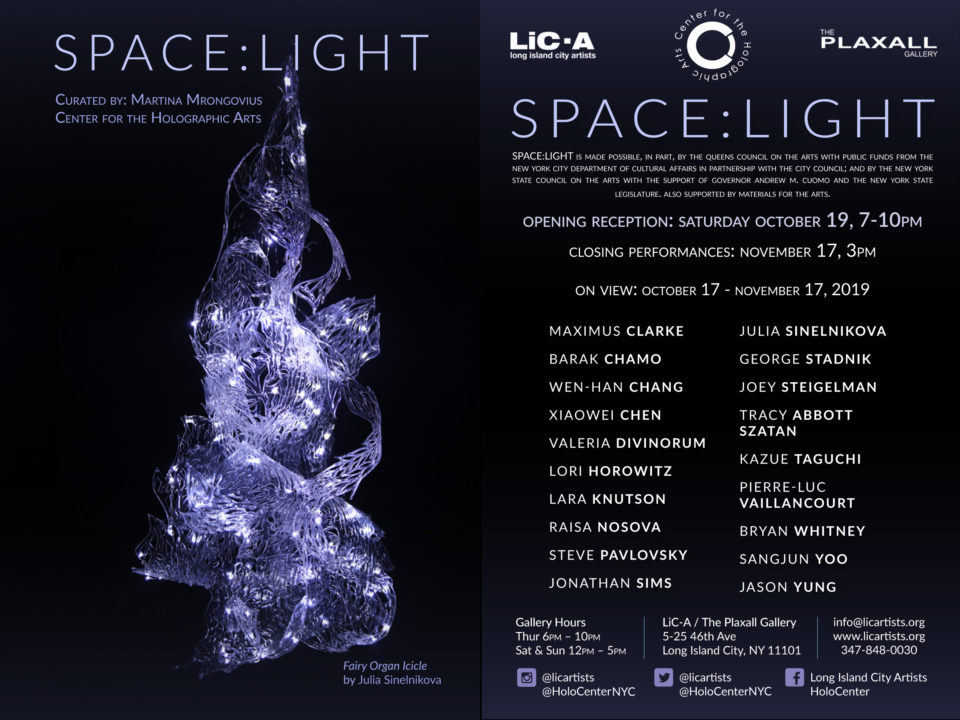 SPACE:LIGHT at The Plaxall Gallery