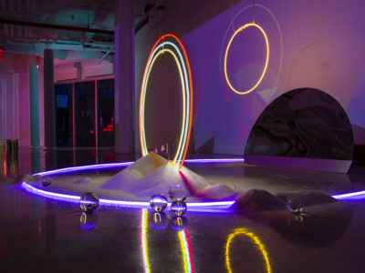 Lucia Riffel and Lily Reeves Outer Special installation at Urban Glass