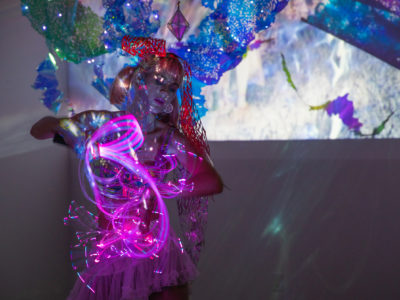 Oracle performace by Julia Sinelnikova at Space Light Holocenter Plaxall Gallery