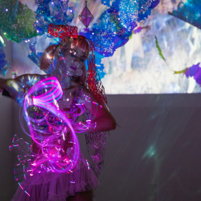 Oracle performace by Julia Sinelnikova at Space Light Holocenter Plaxall Gallery