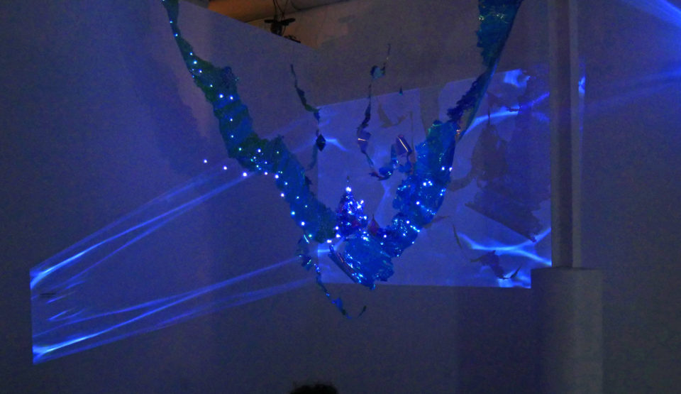 Julia Sinelnikova Open Shard in Spacelight at the Plaxall Gallery in LIC