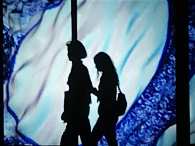 PluginHUMAN: Betty Sargeant + Justin Dwyer CONCEAL projection at Collingwood Arts Precinct Melbourne for LIGHT WINDOWS