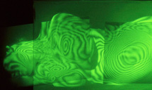 Sally Weber Terrain Pulse Laser hologram created at the HoloCenter Pulse Laser Studio and part of the Strata Series