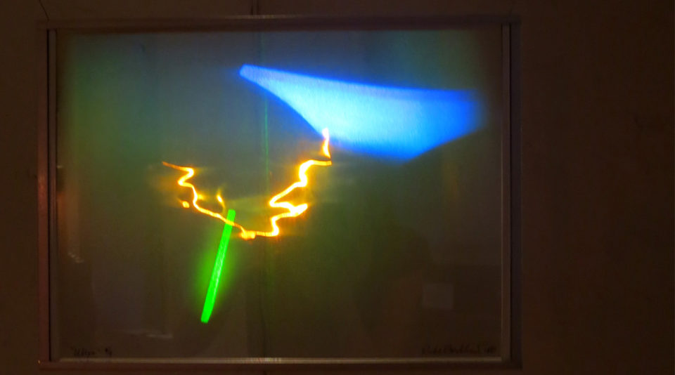 Rudie Berkhout, Ukiyo, 1981. Transmission Hologram 40x30cm. From the Rudie Berkhout Estate collection. Photographed at the HoloCenter Summer Museum.